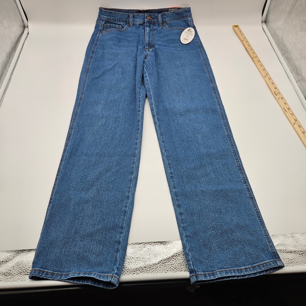 Scoop High Rise Stovepipe Jeans Medium Wash Blue Straight Leg Size 10 NEW